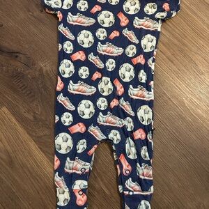 Bamboo Soccer Print Kids One Piece